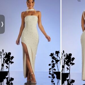 Oh Polly Cream Strapless Gown for Weddings